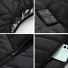 Унисекс Жилет с подогревом USB Куртка с подогревом 3 температурных режима 2 зоны Жилет Пальто Стойка