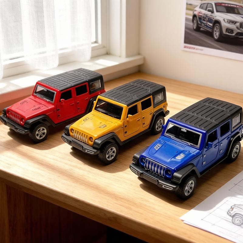 1:36 Сплав Винтажный Литой Внедорожник Wrangler Классическая Модель Автомобиля Машинка с Инерционным Механизмом Миниатюрная Копия Транспортного Средства Для Коллекции Подарок