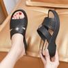 WTEMPO Hollow-out Large Size Solid Color Casual Single Slippers Non-slip Soft Thick Heel Versatile Sandals Shoes