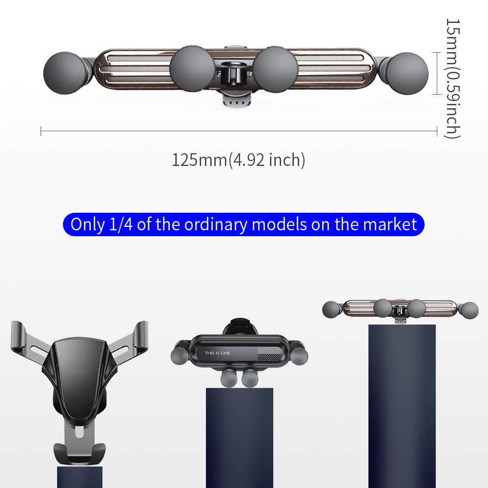 Автомобильный держатель для телефона Essager Gravity для iPhone, универсальный держатель для вентиляционного отверстия, зажим для мобильного телефона в автомобиле, мини-держатель-подставка