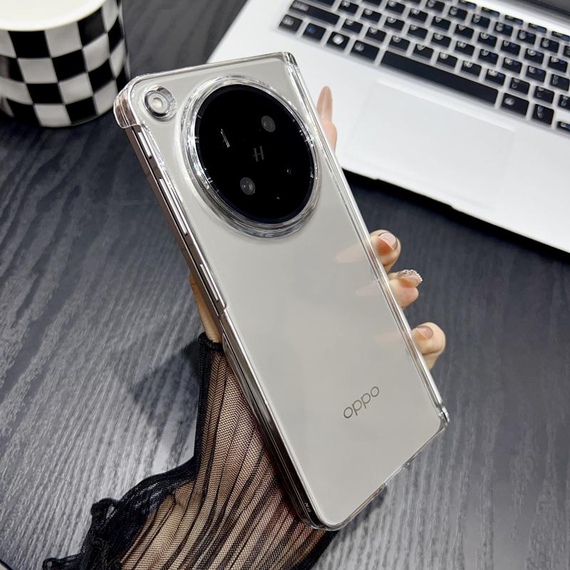 Чехол для Oppo Find N6 Высококачественный Прозрачный Защита Двойных Шарниров Магнитное Притяжение Беспроводная Зарядка Обложка