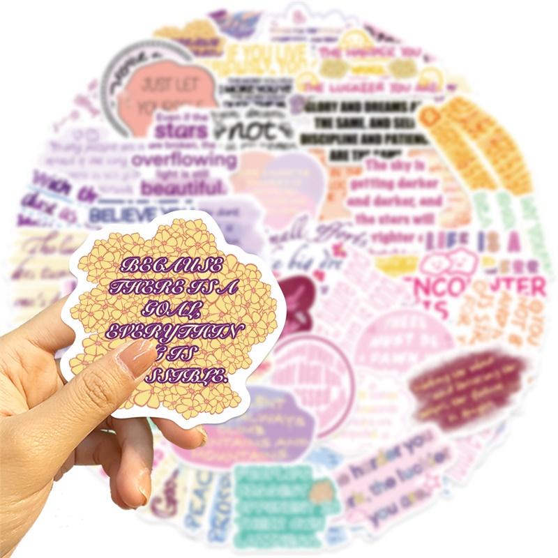 10/30/50PCS Cartoon Dreamy Inspirational PVC Sticker Aesthetic DIY Decoration Scrapbooking Stationery Hand Accounting Supplies