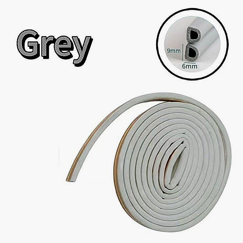 5/10m Door Insulation Seal Strip Tape Self-adhesive Acoustic Rubber Foam Weather Strip Window Sound Draft Stopper Weather Strips