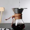 Стеклянный кофейник ручной работы с фильтром из нержавеющей стали, для капельного заваривания, горячий заварник, кофейник, дриппер, бариста, пуровер кофеварка