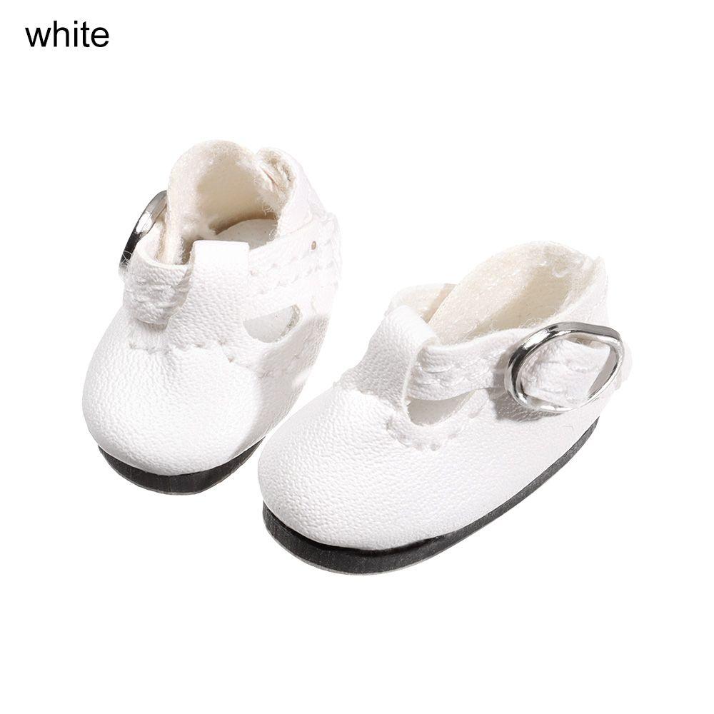 1 Pair 2.8*1.2cm Multicolor PU Leather Play House Change Clothes Game Doll Shoes Dolls Accessories