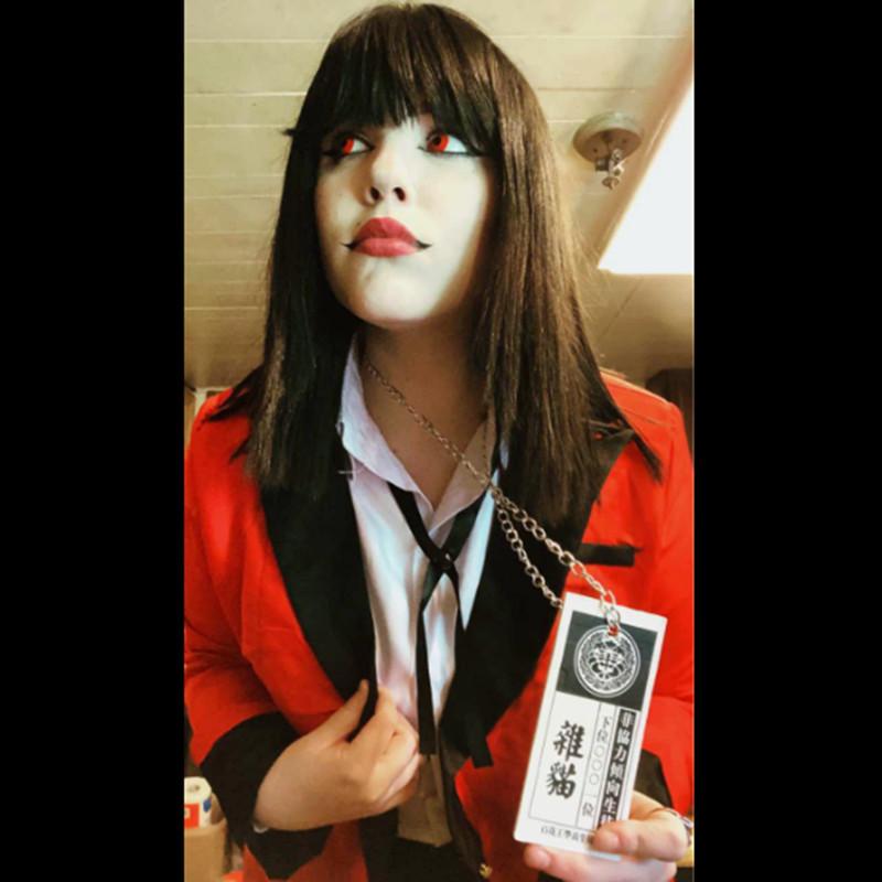 Kakegurui Jabami Yumeko Косплэй костюм на Хэллоуин Саяка аниме школьница плиссированная юбка униформа полный комплект