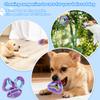 3Pcs Pet Dog Chew Toys Natural TPR Rubber Teeth Cleaning Grinding Non Toxic Toys 3 Shapes for Small Dog Chewing and Training