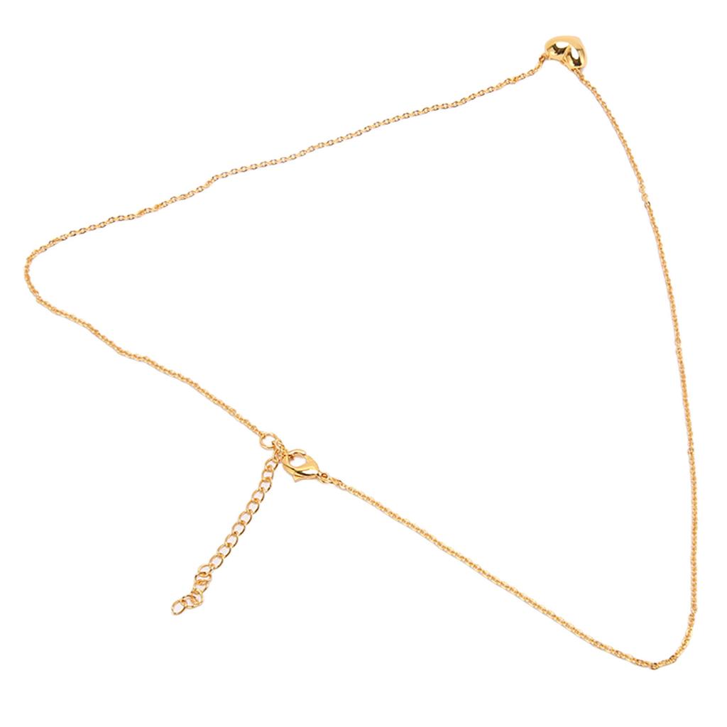 Women Necklace Heart Shape Pendant Gold Plating Fashionable Lady Necklace for Daily Party Dating