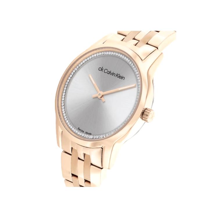 Calvin Klein Timeless Collection Watch Quartz Movement Steel Bracelet 32Mm Gray Dial Women watches 25000018