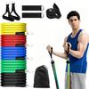 11Pcs/Set Pull Rope Resistance Bands Portable Fitness Equipment Ankle Strap Chest Expander Elastic Exercise Band