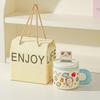 Cute Cartoon Cute Pet Doodle Animal Mug Office High Value Water Cup Mobile Phone Stand Student Ceramic Cup