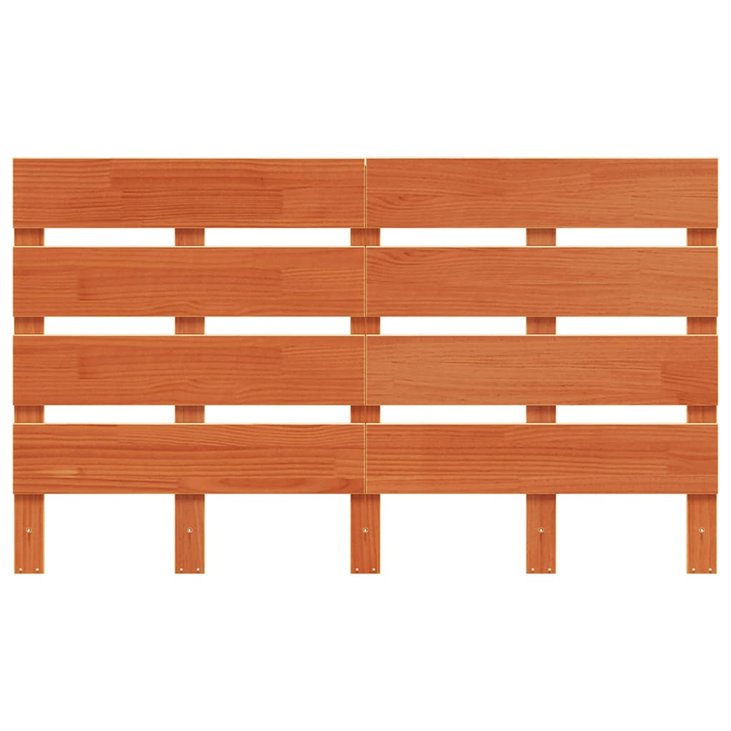 Headboard Wax Brown 120 cm Solid Pine Wood