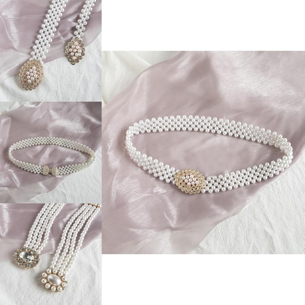Korean Style Pearl Belt For Females With Stretchable Design For Dress Night Out