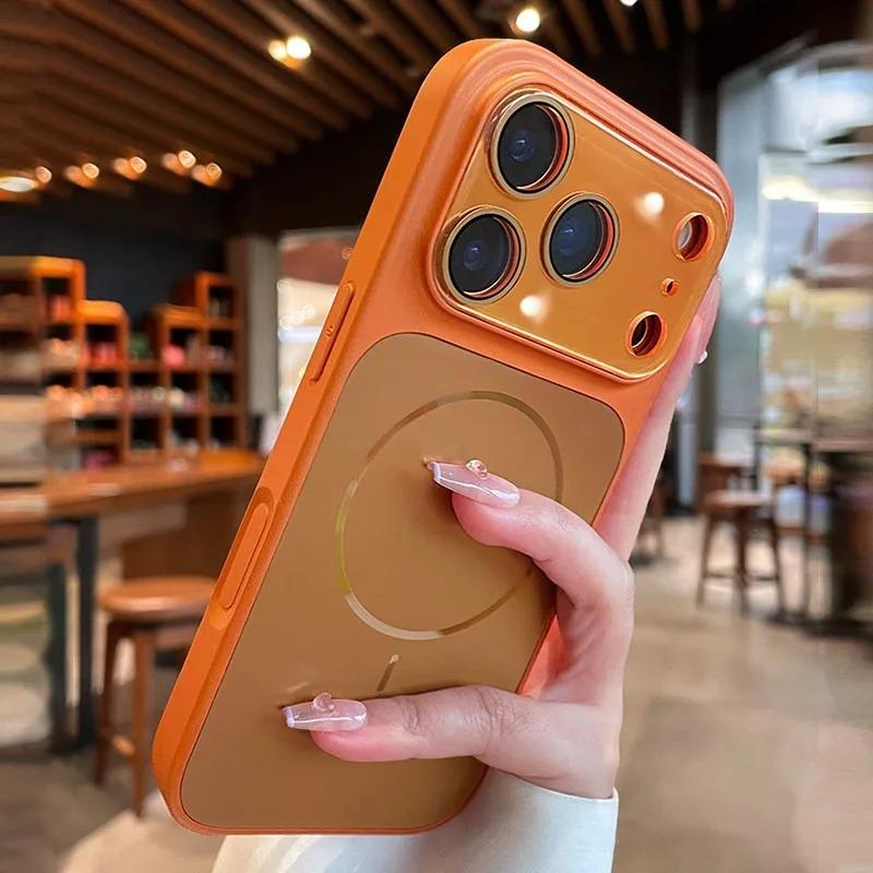 Роскошный Матовый Магнитный Чехол Для Телефона Для iPhone 17 16 Pro Max Ударопрочные Чехлы Для iPhone 17Pro 17 16 Pro Max Защитная Крышка Объектива