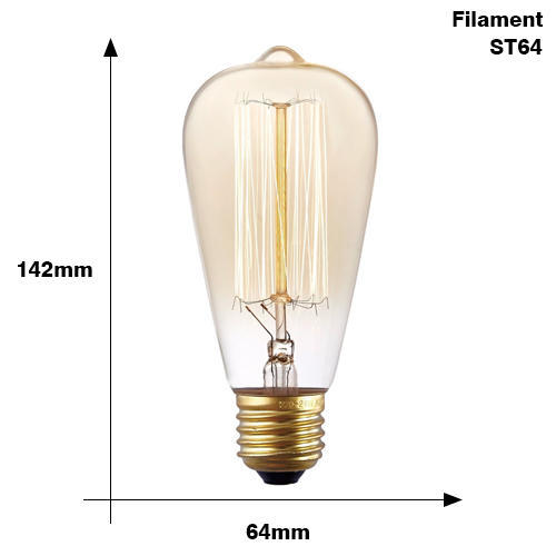 E27 Retro Edison Bulb 220V 40W ST64 G80 G95 G125 Ampoule Vintage Edison Bulb Incandescent Lamp Home Decor Filament Light Bulb