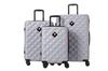 Set of 3 MARU SILVER HELLO KITTY Rigid Suitcases