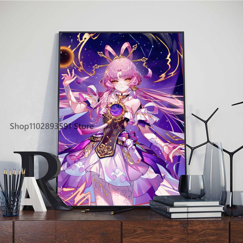 1 шт. Honkai Star Rail Fu Xuan Плакат Бумага Печать Главная Спальня Вход Бар Кафе Искусство Живопись Украшения