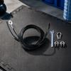 5pcs Black Coated Pulley Cable Adjustable Length Pulley Machine Wire  Exercise Equipment