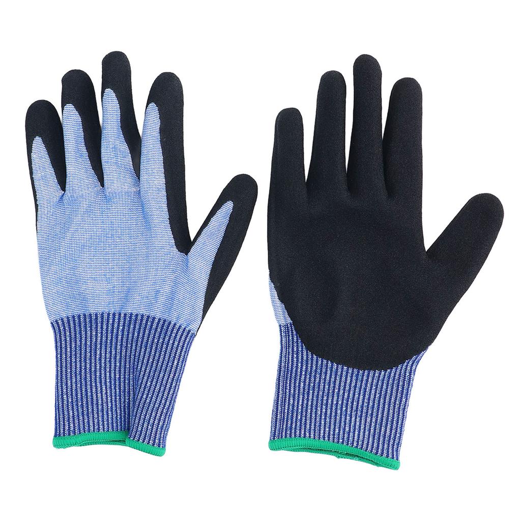 Рабочие перчатки с защитой от порезов, стальная проволока, класс A7, универсальные, нескользящие, маслостойкие, защитные рабочие перчатки L (22+