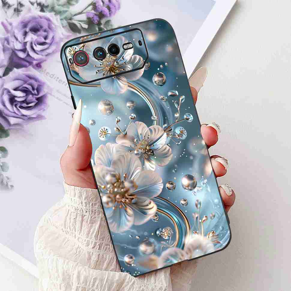 For Asus ROG Phone 6 6.78" Case Dragon Cartoon Rabbit Soft Silicone TPU Black Cover For Asus ROG 6 AI2201_C Bumper Phone Shell