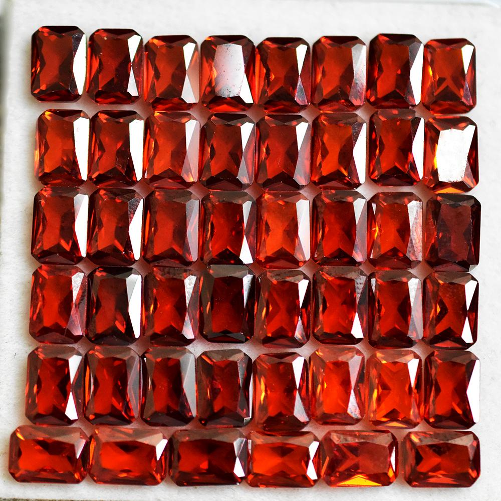 Natural Orange Sapphire Loose Gemstone 7x5 mm 12.00 ct Lot Emerald Cut September Birthday Birthstone