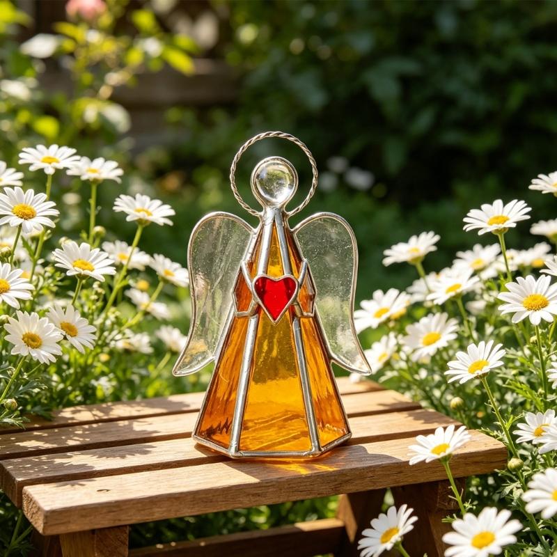 Colorful Acrylic Angel Statue Tealight Candle Stand Votive Candle Holder For Religious Ceremonies And Wedding Gift