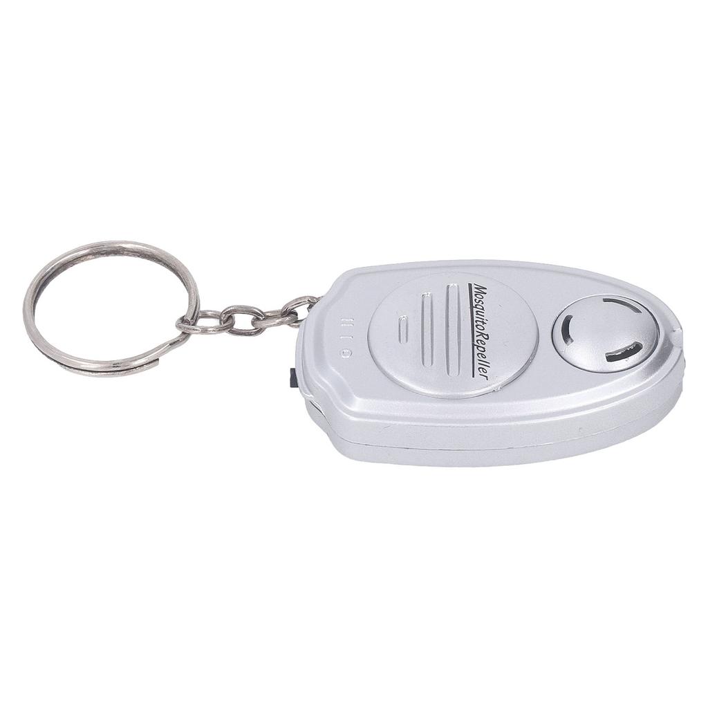 Ultrasonic Mosquito Repeller Mini Safe Radiation Noise Free Silver Electronic Insect Repeller with Keyring