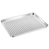 1 Set Stainless Steel Baking Tray with Mesh Rack Heavy Duty Non-stick Heat Resistant Food Grade Rectangle Bakeware Kitchen Supplies