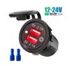 Dual USB 4.2A 12-24V Car Boat Motorcycle Tractor Charger Power Plug Outlet With Touch Switch Fast Charge RV/yacht Modification