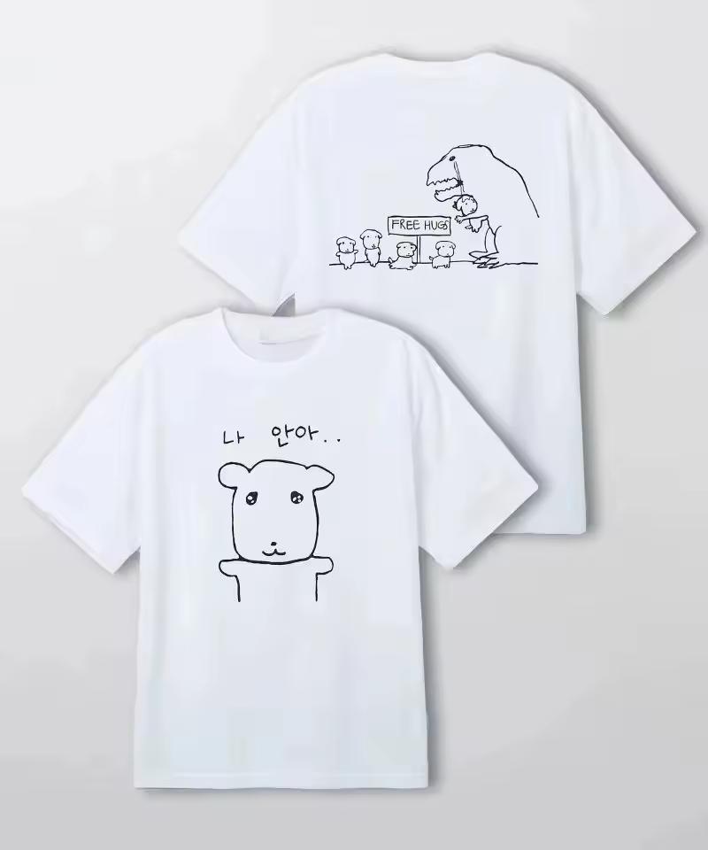 Funny Interesting Graphic Korean-style T-shirt Fashion Y2k T Shirts Casual Loose Streetwear Harajuku Print Clothing Unisex