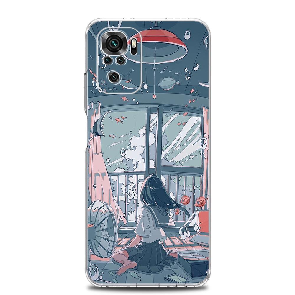 Чехол для телефона Xiaomi Redmi Note 13 12 5G 9S 9 8 10 11 Pro Plus 4G 9T 13C 12C10C 9C 9A 7 прозрачный чехол Funda de verano Sky para