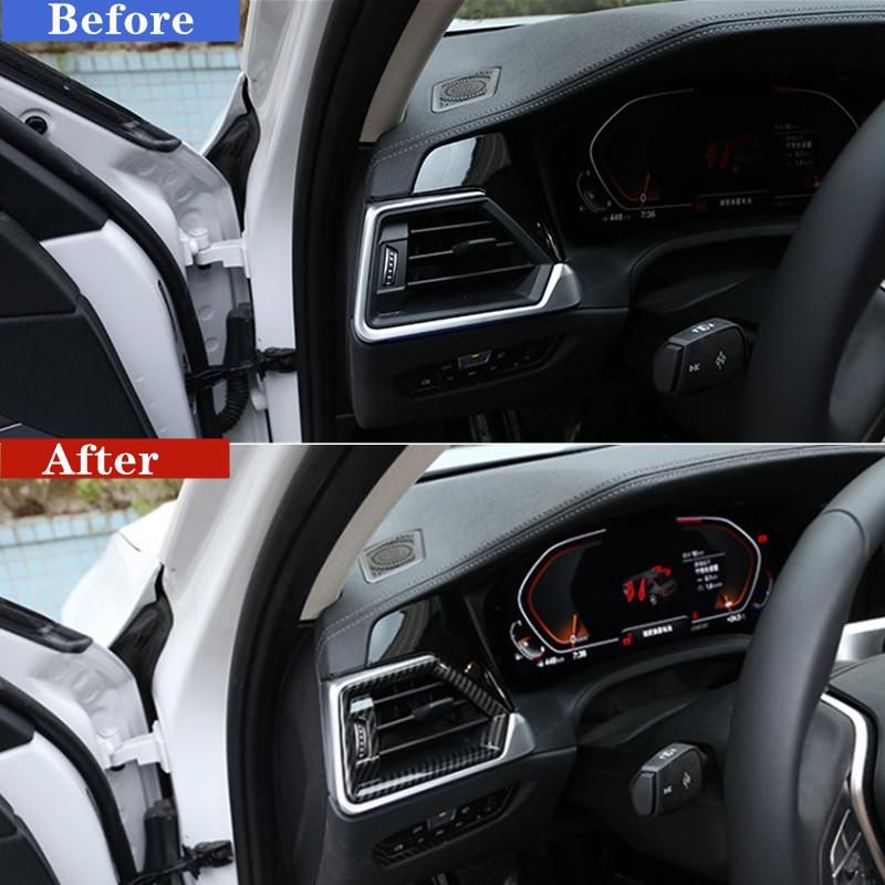 Стайлинг автомобиля, боковое вентиляционное отверстие для кондиционера, накладка на рамку, наклейка, подходит для BMW 3 серии G20 G28-Авто