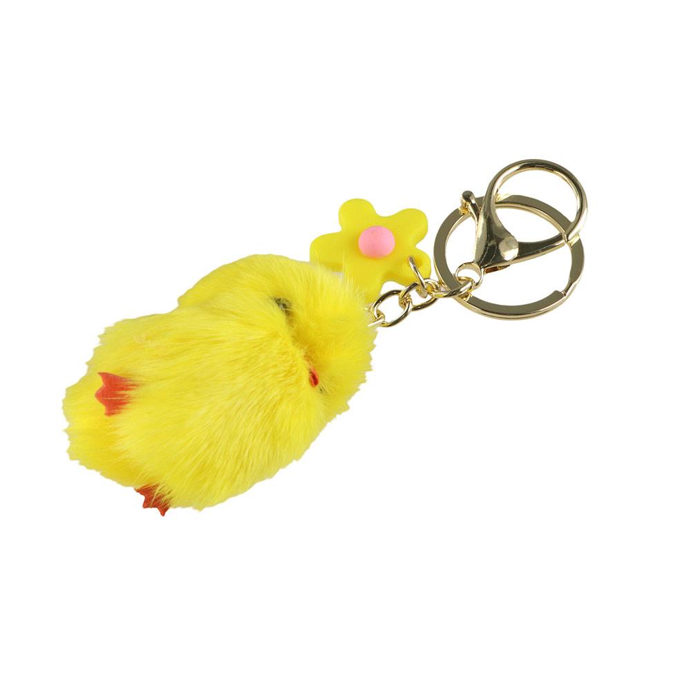Креативный плюшевый брелок для ключей в виде цыпленка, кавайные украшения для сумки, прочный мультяшный плюшевый брелок, День рождения