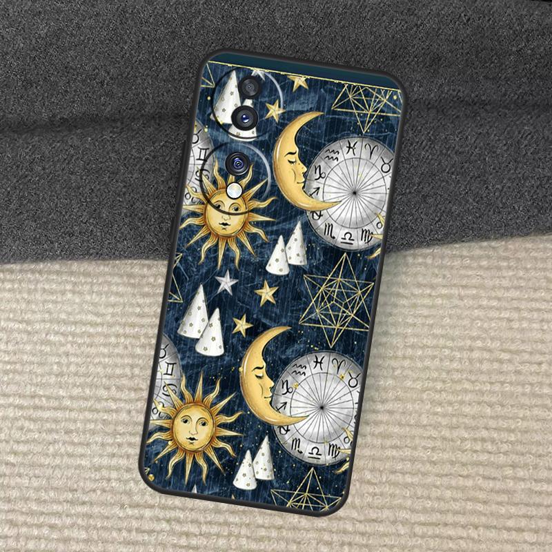 Эстетичный чехол 'Солнце Луна' для Honor Magic 7 5 6 Pro Honor 200 Pro 50 70 90 Lite X8b X9a X8a X8 X9 X9c X9b Обложка