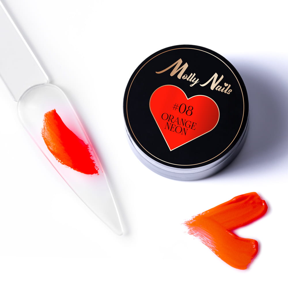Pasta Do Zdobień Proart Paste Molly Nails Orange Neon Hema/Di-Hema Free 5G Nr 8