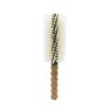 Beech Wood Wave Handle Pig Bristle Curling Comb with Cork Grip – Large Roller Styling Hairdressing Tool.