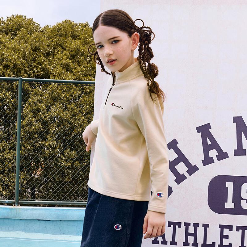 Champion Kids' Retro Half-Zip Long-Sleeve T-Shirt