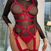 Набор БДСМ из искусственной кожи для ночного клуба, бюстгальтер-боди с фиксацией, эротическое белье, соблазнительный игровой набор, женская фетиш-клубная одежда