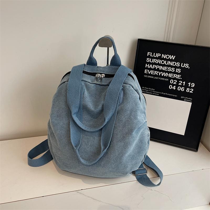 Джинсовый рюкзак для женщин, большая вместимость, сумка через плечо, дорожный рюкзак