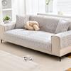 Simplicity Sofa Cushion Four Seasons Universal Couch Cushion Pure Cotton Sewn Scallop Pattern Sofa Mat Solid Color Sofa Cover