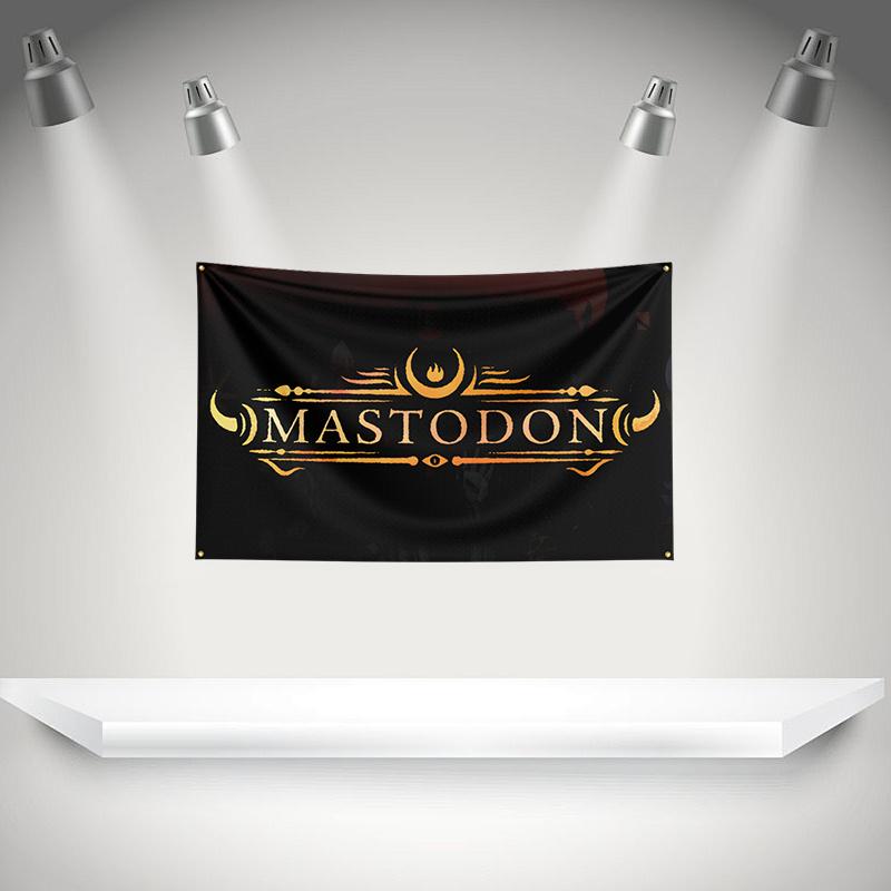 M-Mastodons Флаг Рок-музыкальная группа Баннер HD Печать Гобелен Выставка, Фанаты Музыкальных Групп, Декор Гаража
