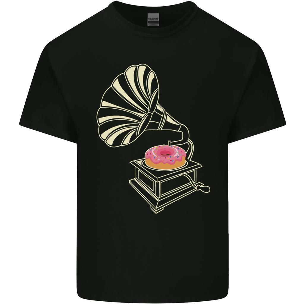 Gramophone Donut Music DJ Vinyl Funny Unisexs Light Cotton TShirt