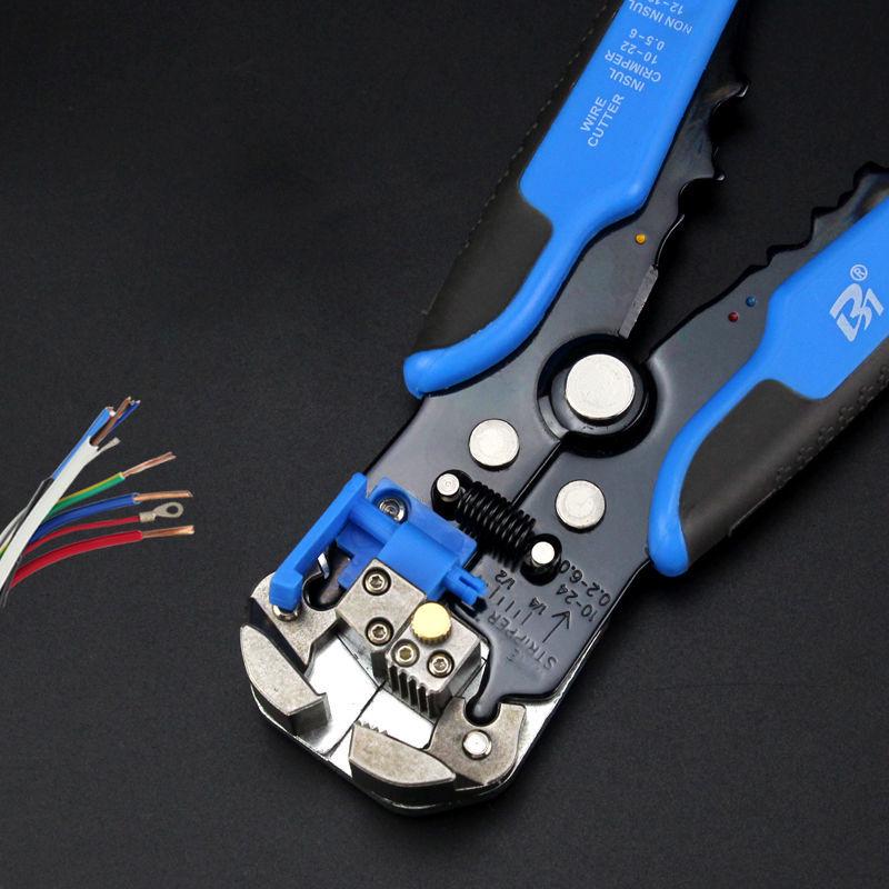 Hanbang Multifunctional Electrician Wire Strippers and Crimping Pliers, Chrome Vanadium Steel