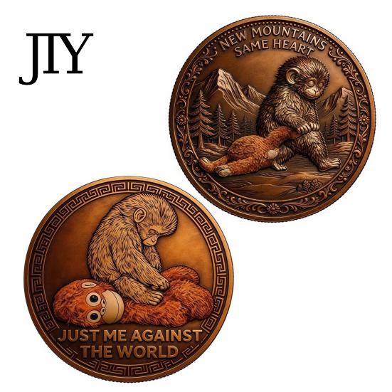 Collectible Monkey Token Emotional Support Coin Inspirational Challenge Pocket Comfort Gift Double?Sided for Friends Family Motivation Keepsake