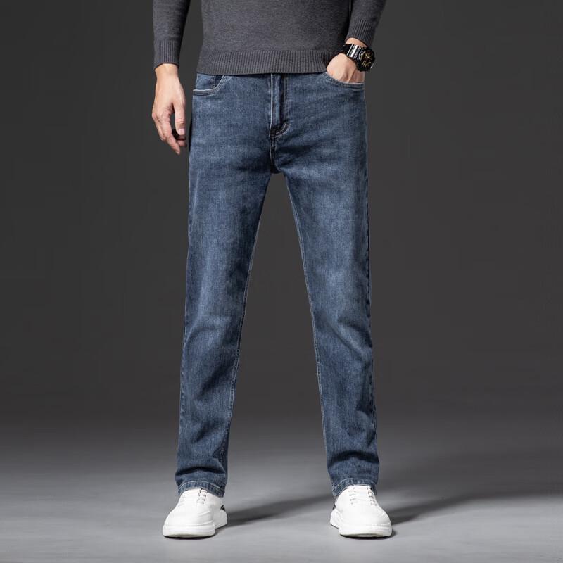 YILITENG Men's Casual Straight-Leg Jeans YTMSDKY6224H