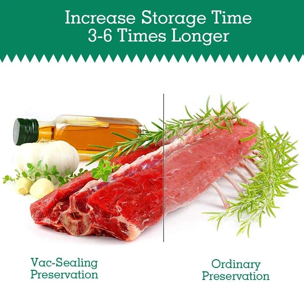 Бытовая вакуумная упаковка для пищевых продуктов, вакуумный упаковщик, вакуумные пакеты для хранения продуктов, свежая еда, длительное хранение 12/15/20/25/28 см * 500 см