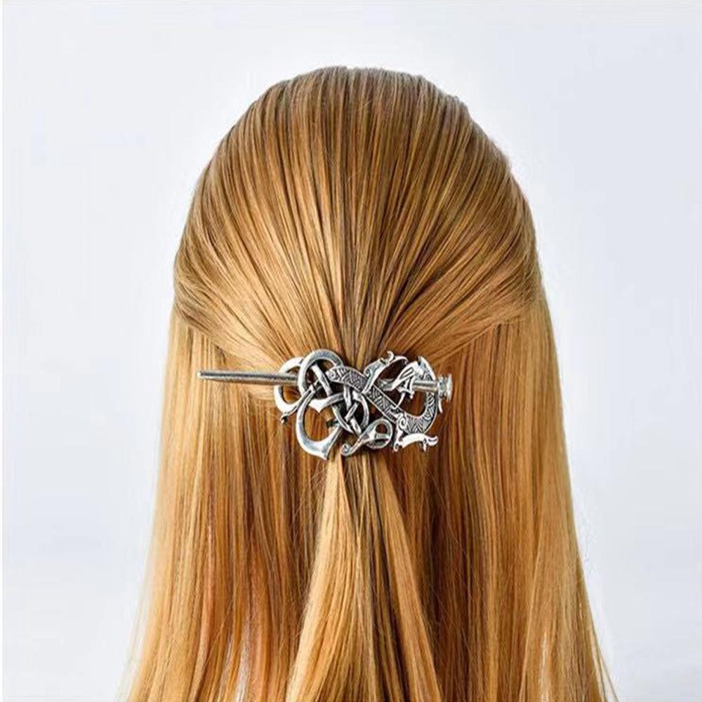 Hair Accessories Barrette Knot Metal Hair Stick Hair Slide Celtic Hairpins Viking Hair Clips