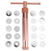 Perfect Rose Gold Cake Sculpture Polymer Tool Clay Cake Sculpture Gun Sugar Paste Extruder Fondant With 20 Tips Clay Craft Aluminum Alloy