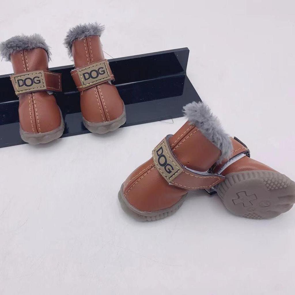 Хлопковые зимние ботинки для щенков померанского шпица и бишона фризе - Набор обуви для осени и зимы