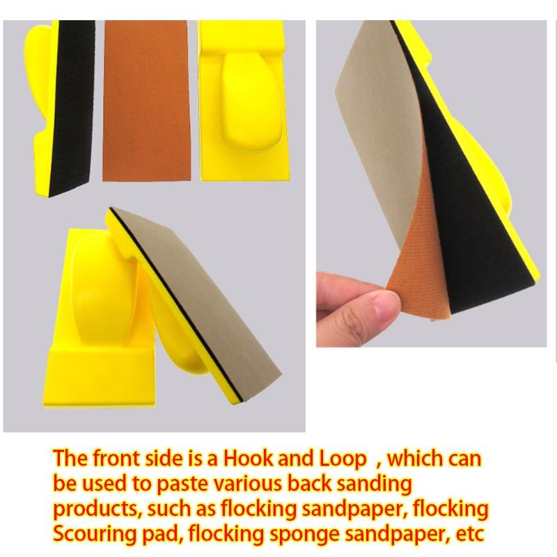 Блок для ручного шлифования на липучке Блок для ручного шлифования с пальцами Боковые крючки и петли Быстрая смена